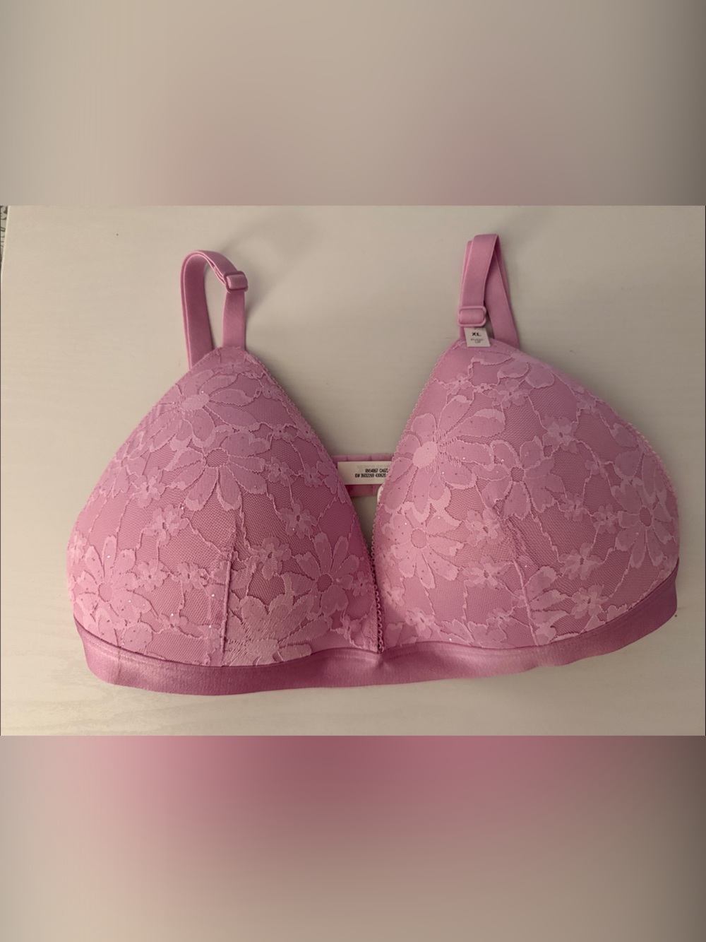 PINK Victoria's Secret Pink Floral Lace Wireless Bra